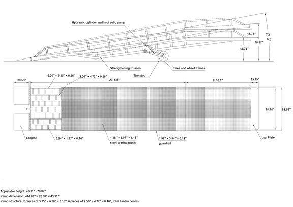 Loading Dock Ramp Section Portable Yard Ramp – 20,000 lb Forklift Loading Dock-Trilar Industrial