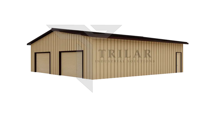 2 Car Garage Metal Building Kit 25’Wx49’Lx13’H with Electric Roll Up Door