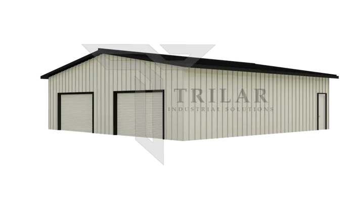 2 Car Garage Metal Building Kit 25’Wx49’Lx13’H with Electric Roll Up Door