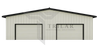 2 Car Garage Metal Building Kit 25’Wx49’Lx13’H with Electric Roll Up Door Grey/White
