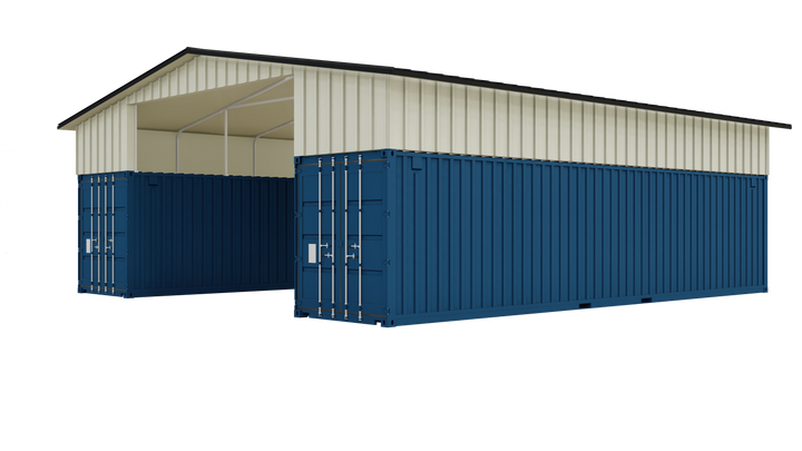 Kit 3 - Metal Shipping Container Roof Kit 36'x40'x18' - Trilar Industrial Solutions LLC