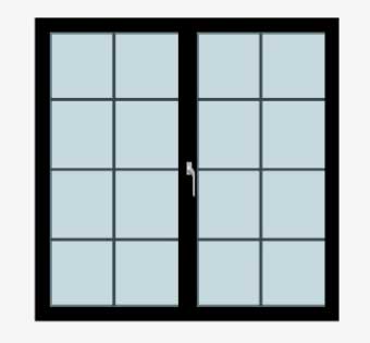 Dual-Pane Windows - 60" x 60" - Black - CX-002