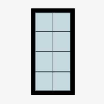 Dual-Pane Windows - 30" x 60" - Black - CX-003