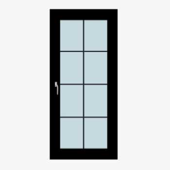 Dual-Pane Walk Thru Doors - 36" x 84" - Black - CX-005