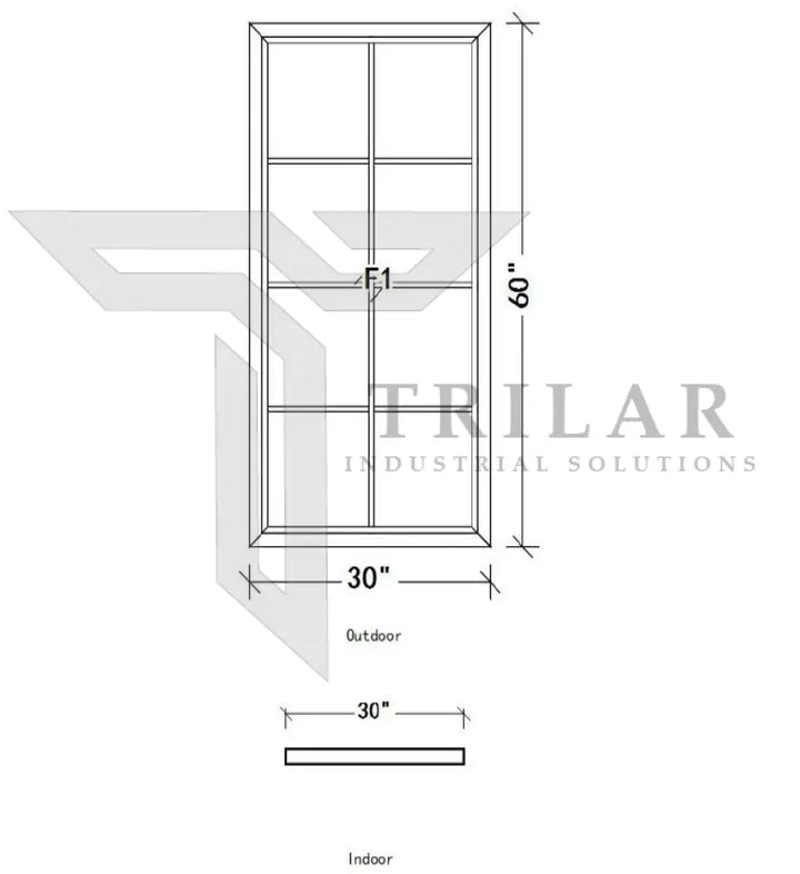 Dual-Pane Windows - 30’’ x 60’’ - Black - CX-003