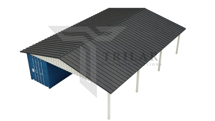 Kit 1 - Metal Shipping Container Roof Kit - 38’Wx40’Lx14’10’’H