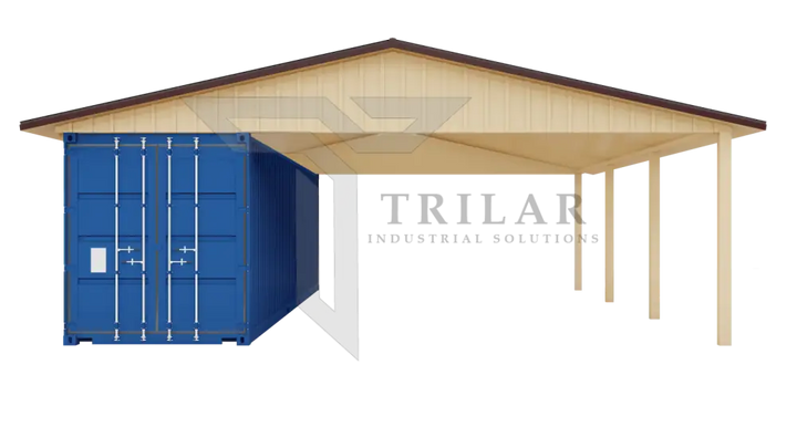 Kit 1 - Metal Shipping Container Roof Kit - 38’Wx40’Lx14’10’’H