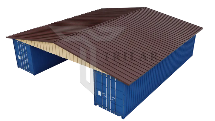 Kit 1 - Metal Shipping Container Roof Kit - 38’Wx40’Lx14’10’’H