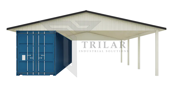 Kit 1 - Metal Shipping Container Roof Kit - 38’Wx40’Lx14’10’’H