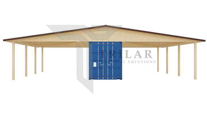 Kit 1 - Metal Shipping Container Roof Kit - 38’Wx40’Lx14’10’’H