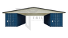 Kit 1 - Metal Shipping Container Roof Kit - 38’Wx40’Lx14’10’’H Grey/White