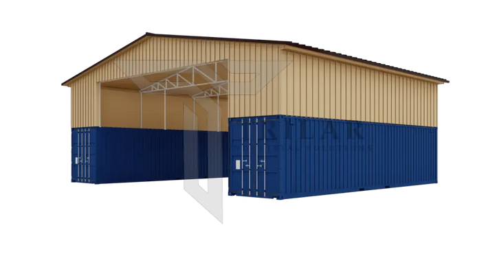Kit 2 - Metal Shipping Container Roof Kit 46’Wx40’Lx21’5’’H