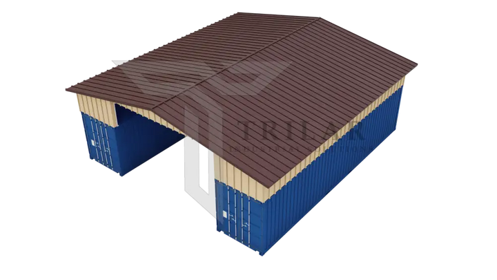 Kit 3 - Metal Shipping Container Roof Kit 36’x40’x18’