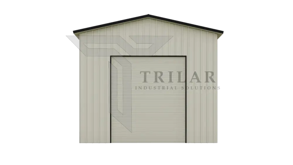 Metal RV Garage Building Kit 25’W x 49’L x 19’5’’H With Electric Roll Up Grey/White