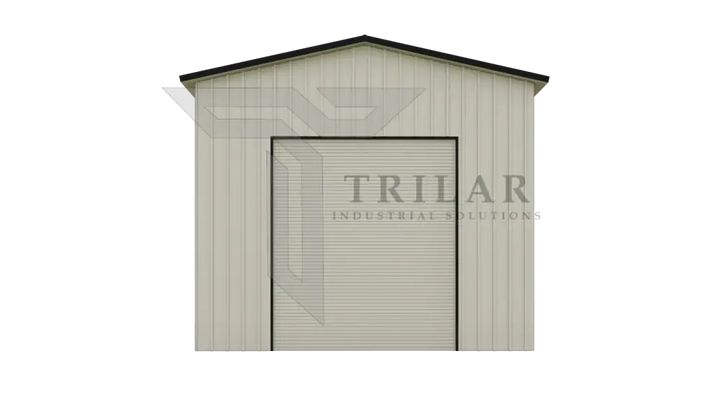 Metal RV Garage Building Kit 25’W x 49’L x 19’5’’H With Electric Roll Up Grey/White